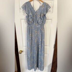 Floral Blue Jumpsuit